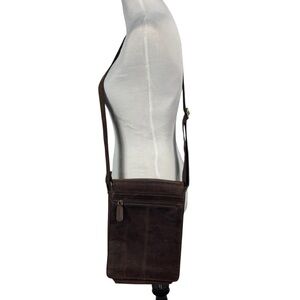 Leabags Men's Messenger Bag 100% Leather Shoulder Strap Flap Brown Crossbody